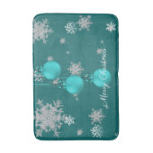Aquamarine Weihnachtsschmuck Bath Mat Badematte (Vorderseite Vertikal)