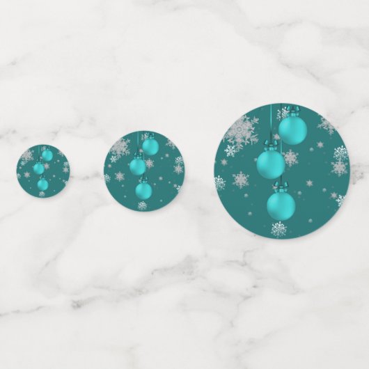 Aquamarine Weihnachtsschmuck Confetti Konfetti (Rückseiten)