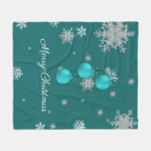 Aquamarine Weihnachtsschmuck Fleece Blanket (Vorderseite (Horizontal))