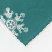 Aquamarine Weihnachtsschmuck Fleece Blanket (Ecke)