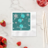 Aquamarine Weihnachtsschmuck Napkin Serviette (Beispiel)