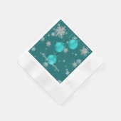 Aquamarine Weihnachtsschmuck Napkin Serviette (Ecke)