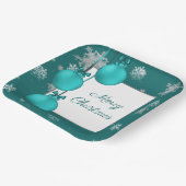 Aquamarine Weihnachtsschmuck Pappteller (Gewinkelt)