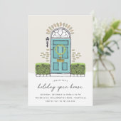 Aquamarine Weihnachtsstür | Ferienhaus Einladung (Stehend Vorderseite)