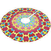 Aquamarine Weihnachtszeit Polyester Weihnachtsbaumdecke (Schrägansicht)