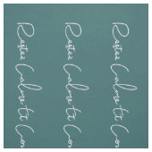 aquamarine, weiße französische Skripte halten Ruhe Stoff (Muster)