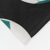 aquamarine weiße Liebe Fußball-Textstruktur Fleecedecke (Ecke)