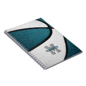 aquamarine weiße Mannschaft farbenfrohe Jungs Bask Notizblock (Rechte Seite)