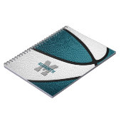 aquamarine weiße Mannschaft farbenfrohe Jungs Bask Notizblock (Linke Seite)