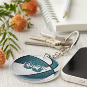 aquamarine weiße Mannschaft farbenfrohe Jungs Bask Schlüsselanhänger (Vorderseite rechts)