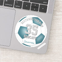 Aquamarine weiße Mannschaft färbt Kinder Fußball-G