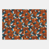 aquamarine, weiße Mannschaftsfarben Basketball Glü Geschenkpapier Set (Vorderseite)