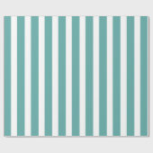Aquamarine weiße Streifen zum Geburtstag Geschenkpapier (Flach)