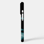 Aquamarine Weißstriche Case-Mate iPhone Hülle (Rückseite / Links)