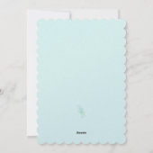 Aquamarine Welle Feiertagskarte (Rückseite)