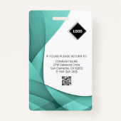 Aquamarine Welle | Mitarbeiter Foto ID Company Sec Ausweis (Rückseite)