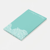 Aquamarine Wellen Post-it Klebezettel (angewinkelt)