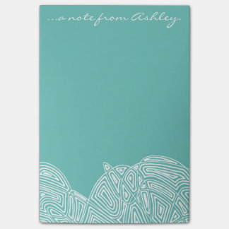 Aquamarine Wellen Post-it Klebezettel