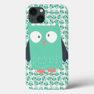 Aquamarine Whimsical Owls Case-Mate iPhone Hülle