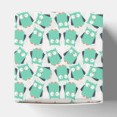 Aquamarine Whimsical Owls Geschenkschachtel (Oben)