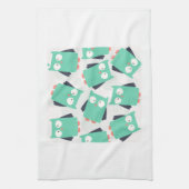 Aquamarine Whimsical Owls Küchentuch (Vertikal)