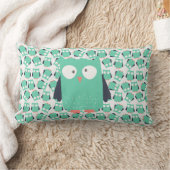Aquamarine Whimsical Owls Lendenkissen (Decke)