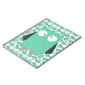 Aquamarine Whimsical Owls Notizblock (Linke Seite)