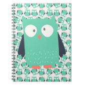Aquamarine Whimsical Owls Notizblock (Vorderseite)