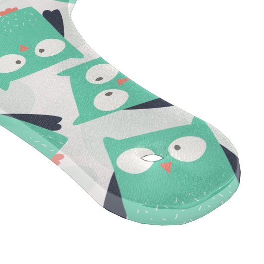 Aquamarine Whimsical Owls Schneidebrett (Ecke)