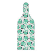 Aquamarine Whimsical Owls Schneidebrett (Vorderseite)