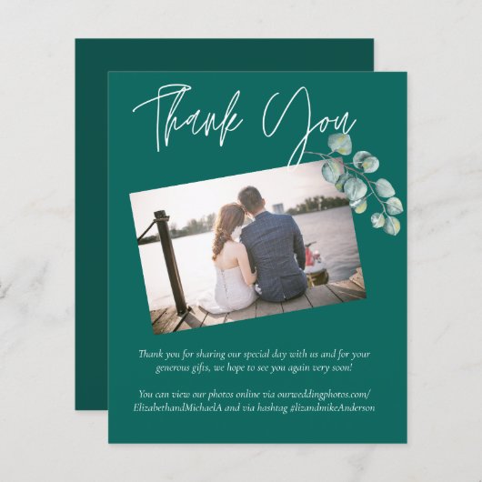 Aquamarine White-EUCALYPTUS-Hochzeit mit geringem  (Vorne/Hinten)