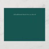 Aquamarine White-EUCALYPTUS-Hochzeit mit geringem Flyer (Hinten)