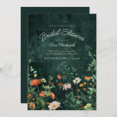 Aquamarine Wildblume Brautdusche Einladung (Vorne/Hinten)