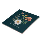 Aquamarine Wildblume Fliese (Seite)