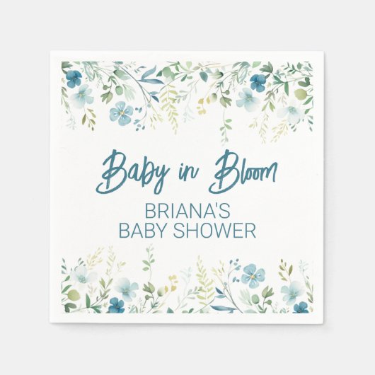 Aquamarine Wildblumen Kinderdusche Serviette (Vorderseite)