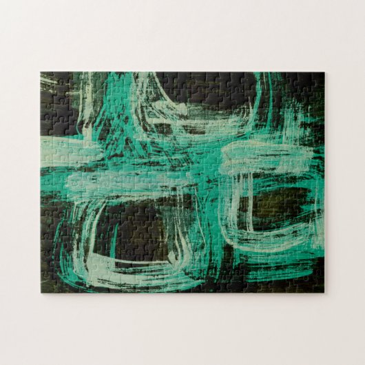 Aquamarine Windows I Puzzle (Horizontal)