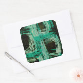 Aquamarine Windows I Quadratischer Aufkleber (Umschlag)