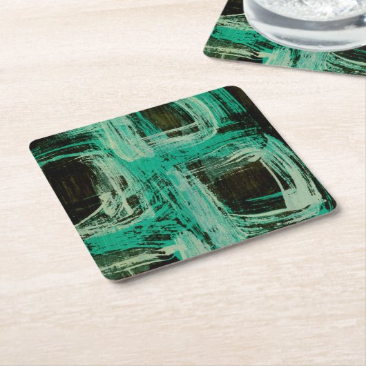 Aquamarine Windows I Rechteckiger Pappuntersetzer (angewinkelt)