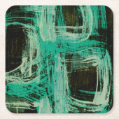 Aquamarine Windows I Rechteckiger Pappuntersetzer (Vorderseite)