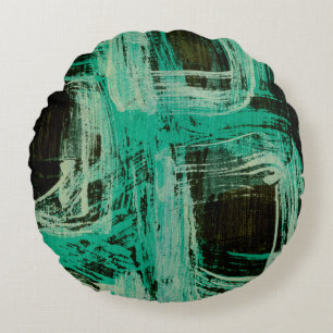 Aquamarine Windows I Rundes Kissen