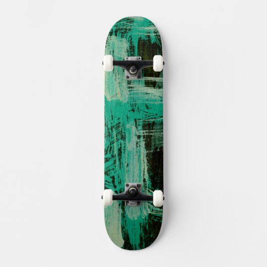 Aquamarine Windows I Skateboard (Vorderseite)