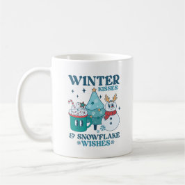 Aquamarine Winter Kisses & Snowflake Wünsche Niedl Kaffeetasse