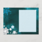 Aquamarine Winterhochzeit Save the Date Ankündigungspostkarte (Rückseite)