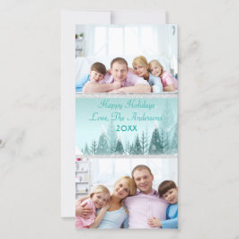 Aquamarine Winterlandschaft Szene 2 Fotos - Fotoka Feiertagskarte