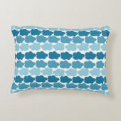 Aquamarine Wolken für Mädchen oder Jungen Dekokissen (Rückseite)