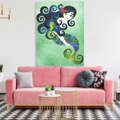 Aquamarine Wrapped Canvas Wall Art Leinwanddruck (Insitu (Wohnzimmer))