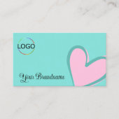 Aquamarine, wunderschöne rosa Herzchic mit Niedlic Visitenkarte (Vorderseite)