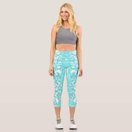 Aquamarine Yoga Pants Capri Leggings