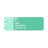 Aquamarine Zebra Animal Print, Summer Palm (Vorne)