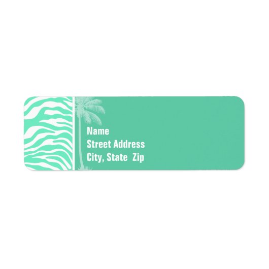 Aquamarine Zebra Animal Print, Summer Palm (Vorne)